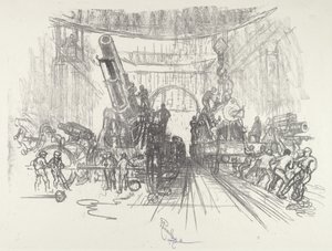 Redo för krig, 1916. av Joseph Pennell