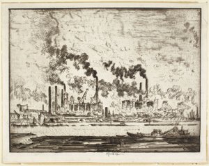 Rhenborgar, Duisburg av Joseph Pennell