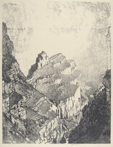 Vägen till den vita staden, nr II, 1912. av Joseph Pennell