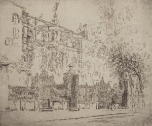 Rossettis hus, 1906. av Joseph Pennell