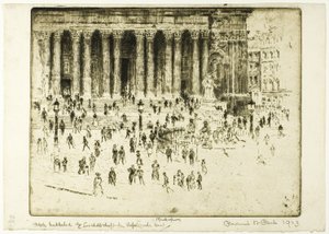Saint Pauls trottoar av Joseph Pennell