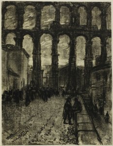 Segovia, Akvedukten från marknaden av Joseph Pennell
