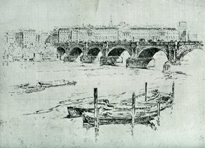 Somerset House, 1928. av Joseph Pennell