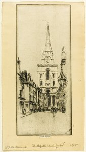 Spitalfields kyrka av Joseph Pennell