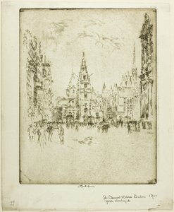 St Clement Danes av Joseph Pennell