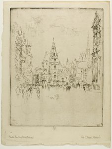 St Clements Danes av Joseph Pennell