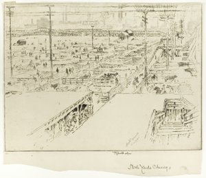 Stock Yards, Chicago av Joseph Pennell