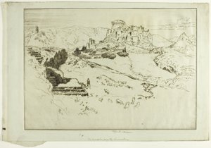 Akropolis från observatoriet av Joseph Pennell