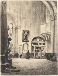 Cervantes dopfunt, Santa Maria la Mayor, Alcalá av Joseph Pennell