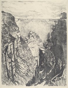 The Bright Angel Trail, 1912. av Joseph Pennell