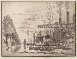 Brysselkanalen, en modern Hobbema av Joseph Pennell