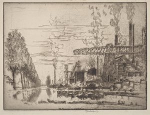Brysselkanalen, en modern Hobbema av Joseph Pennell