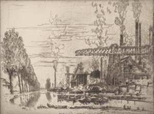 Brysselkanalen, A Modern Hobbema, 1910. av Joseph Pennell