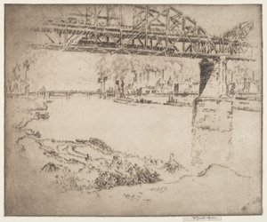 Stadsbron, St. Louis av Joseph Pennell