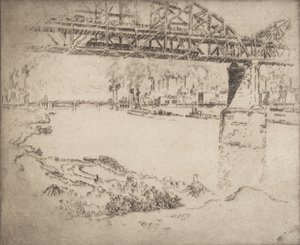 Stadsbron, St. Louis, 1919. av Joseph Pennell