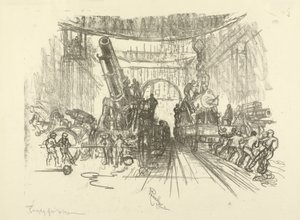 The English War Series: W.453. Redo för krig, 1916 av Joseph Pennell