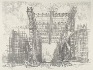 Portalen, 1916. av Joseph Pennell