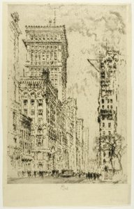 The Golden Cornice, I av Joseph Pennell