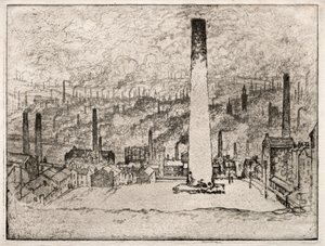 Den stora skorstenen, Bradford av Joseph Pennell