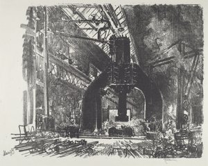 Den store hammaren, 1916. av Joseph Pennell