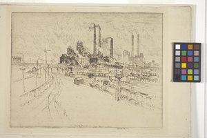 The Great Main, nära Sheffield (etsning) av Joseph Pennell