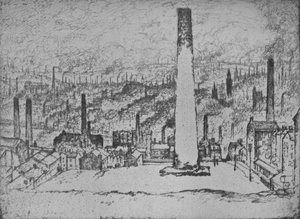 The Great Stack, Bradford, 1909 av Joseph Pennell