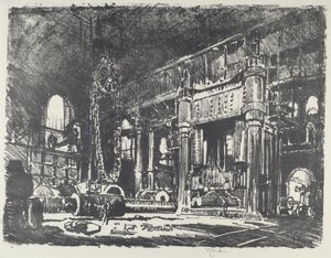 The Gun Forge, 1916. av Joseph Pennell