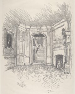 The Hall, Stenton, 1912. av Joseph Pennell