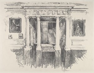 Hallen i Cliveden, 1912. av Joseph Pennell
