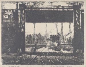 Järnporten, Charleroi av Joseph Pennell