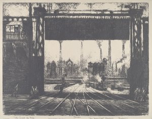 Järnporten, Charleroi, 1911. av Joseph Pennell