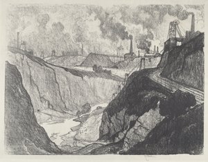 Järngruvan, 1916. av Joseph Pennell