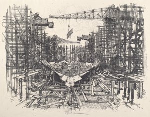 Kölen, 1917. av Joseph Pennell