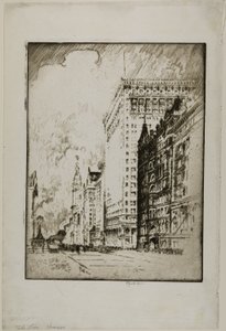 The Lion, Chicago av Joseph Pennell
