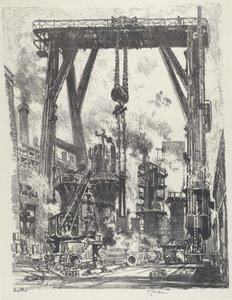 Den gamla pistolgropen, 1916. av Joseph Pennell