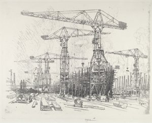 Gamla varvet, 1916. av Joseph Pennell