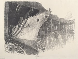 The Prow, 1917. av Joseph Pennell