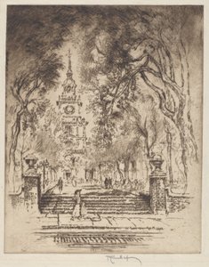 The Square, Independence Square, Philadelphia av Joseph Pennell