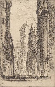 Börsen, 1904. av Joseph Pennell