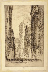 Börsen, New York av Joseph Pennell