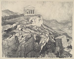 Concordiatemplet på muren, Girgenti av Joseph Pennell