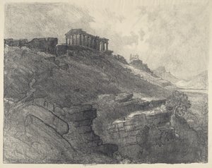 Templen på väggen, Girgenti av Joseph Pennell