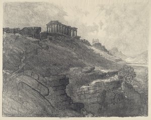 Templen på muren, Girgenti av Joseph Pennell