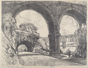 Tunneln i parken, 1912. av Joseph Pennell
