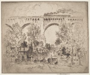 The Viaduct, D., L. & W. i Nicholson, Pa. av Joseph Pennell