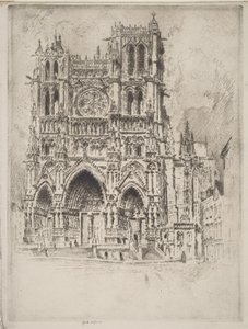 Västfasaden, Amiens av Joseph Pennell