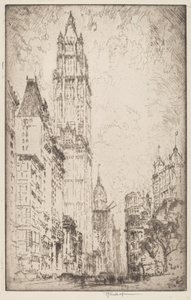 Woolworth-byggnaden av Joseph Pennell