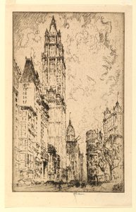 Woolworth-byggnaden av Joseph Pennell