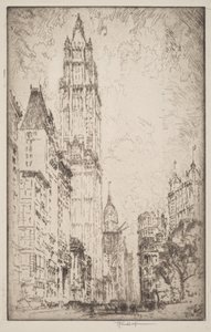 Woolworthbyggnaden av Joseph Pennell