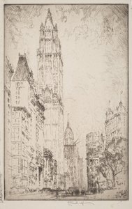 Woolworth Building av Joseph Pennell